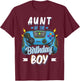 Aunt of the Birthday Boy Matching family Video Gamer party T-Shirt - T-Shirt | Maroon