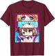 Otaku Anime Eyes Otaku Weeb Waifu Cute Girls T-Shirt - T-Shirt | Maroon