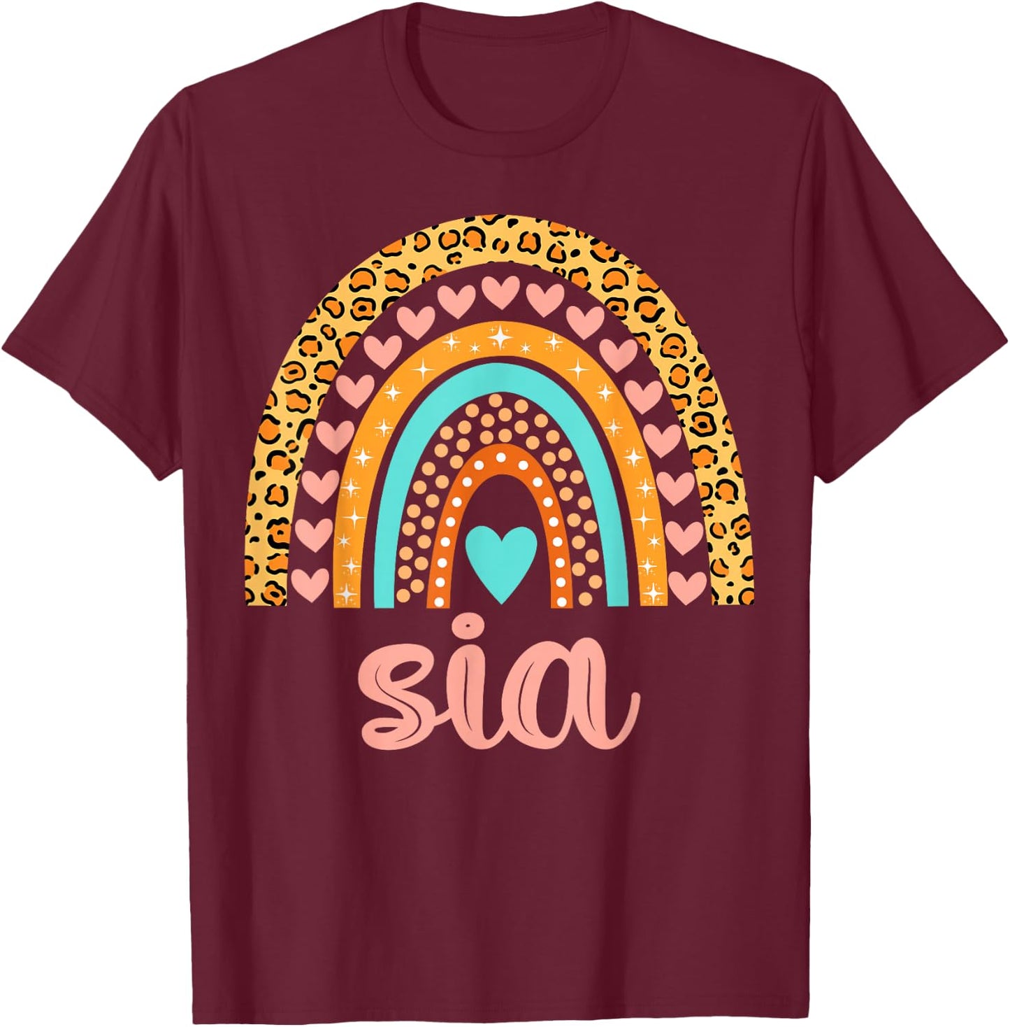 Sia Sia Name Birthday Shirt Gift T-Shirt - T-Shirt | Maroon