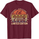 Est 2008 Limited Edition 17th Birthday Gifts 17 Year Old T-Shirt - T-Shirt | Maroon