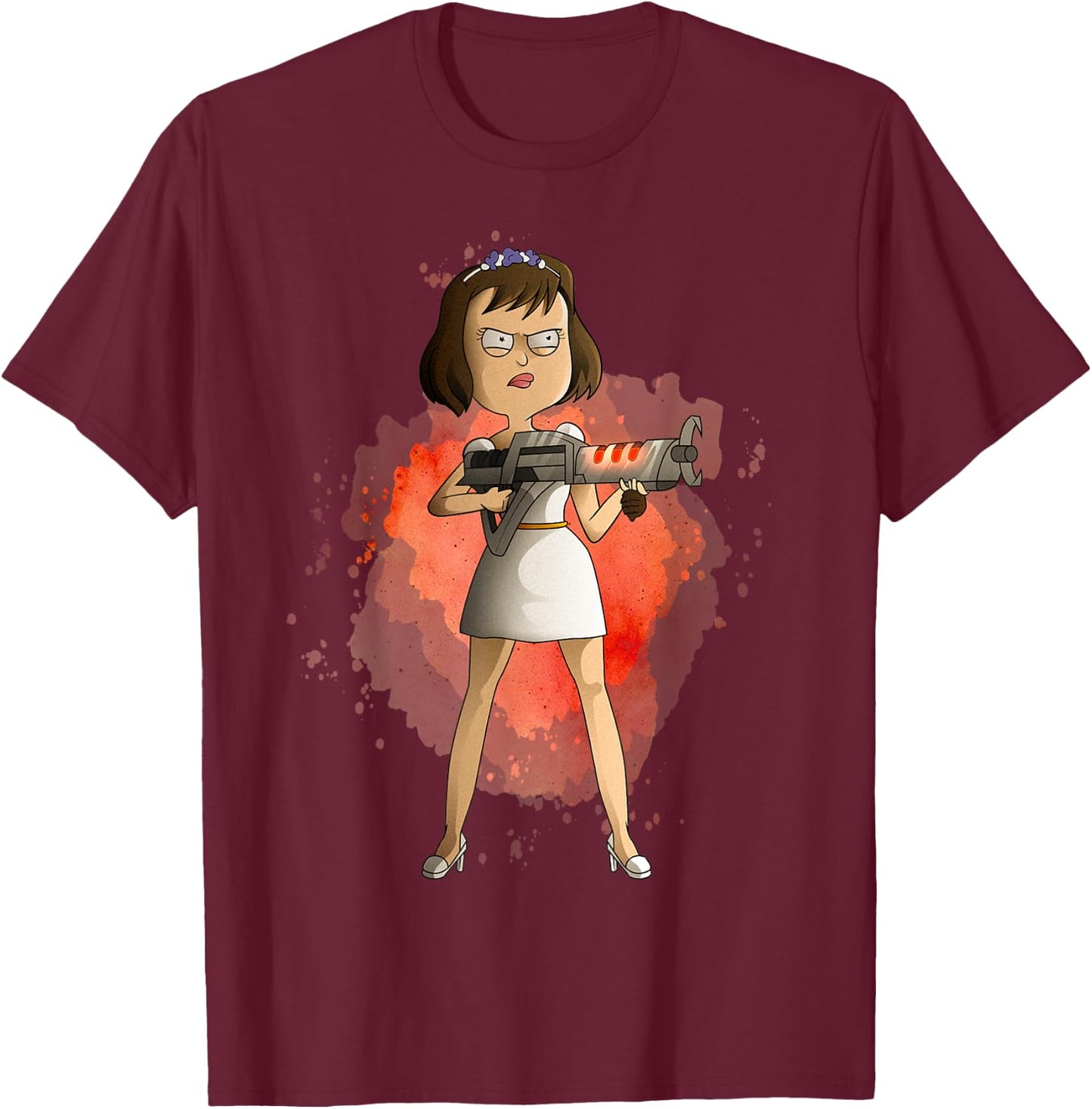 Rick and Morty Shirt Tammy Agent Bride T-Shirt - T-Shirt | Maroon
