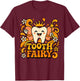Halloween Tooth Fairy Costume, Cute Spooky Dental Assistant T-Shirt - T-Shirt | Maroon