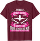 Female Aircraft Mechanic Aviation Mechanic Airplane Mechanic T-Shirt - T-Shirt | Maroon