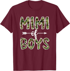 Mimi Of Boys Mimi Grandma Boy Mimi T-Shirt - T-Shirt | Maroon
