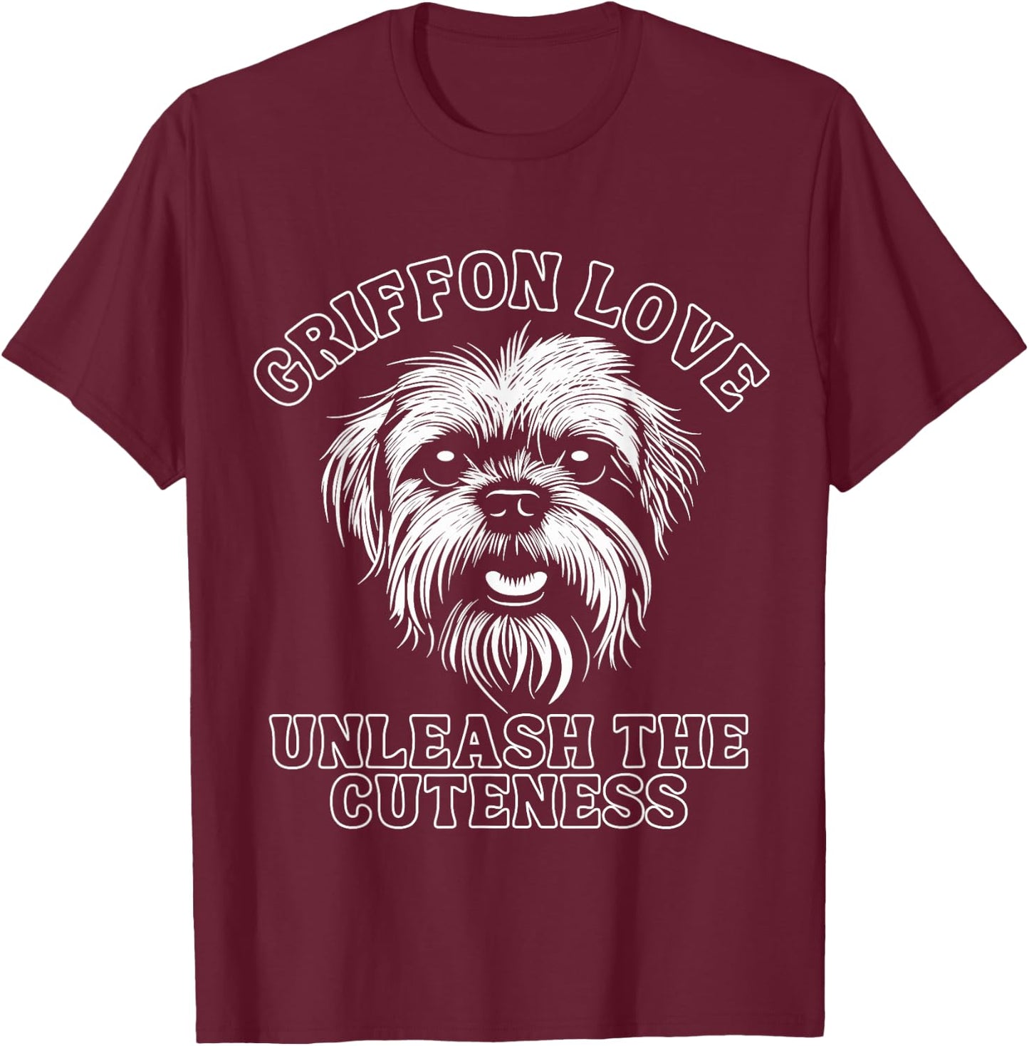 Vintage Funny Cute Brussels Griffon | Pocket Dog Lover T-Shirt - T-Shirt | Maroon