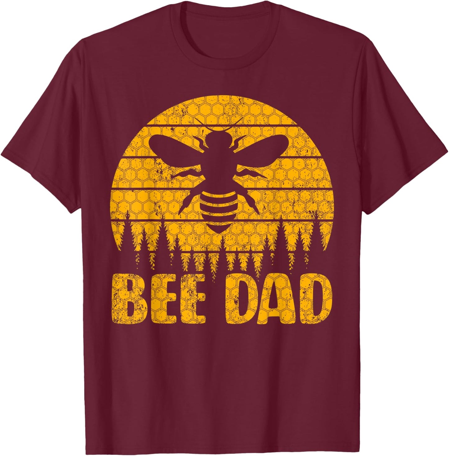 Bee Vintage Beekeeper Keeping Bee Dad Father's Day T-Shirt - T-Shirt | Maroon
