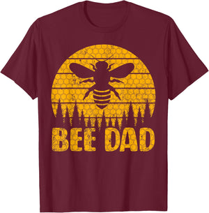 Bee Vintage Beekeeper Keeping Bee Dad Father's Day T-Shirt - T-Shirt | Maroon