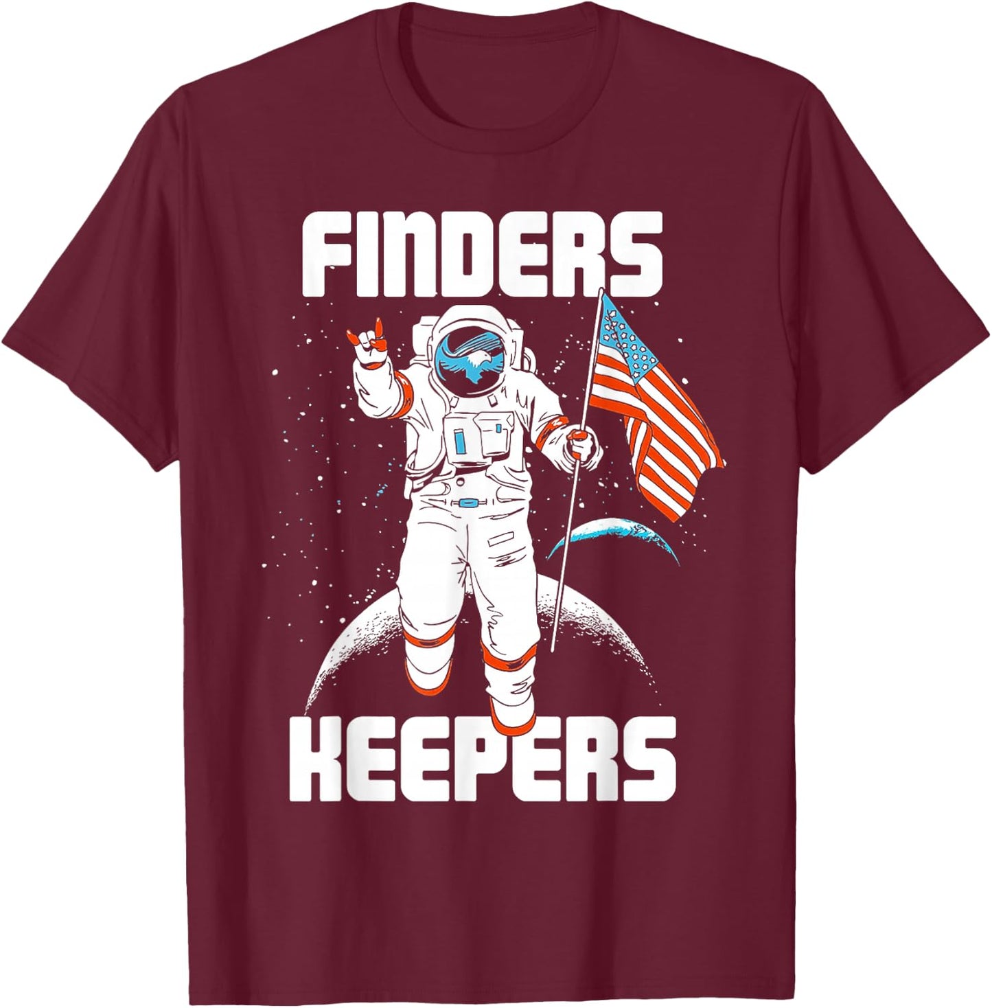 Finder's Keepers Moon Astronaut T-Shirt - T-Shirt | Maroon