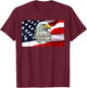 God Bless America Bald Eagle USA American Flag 4th of July T-Shirt - T-Shirt | Maroon