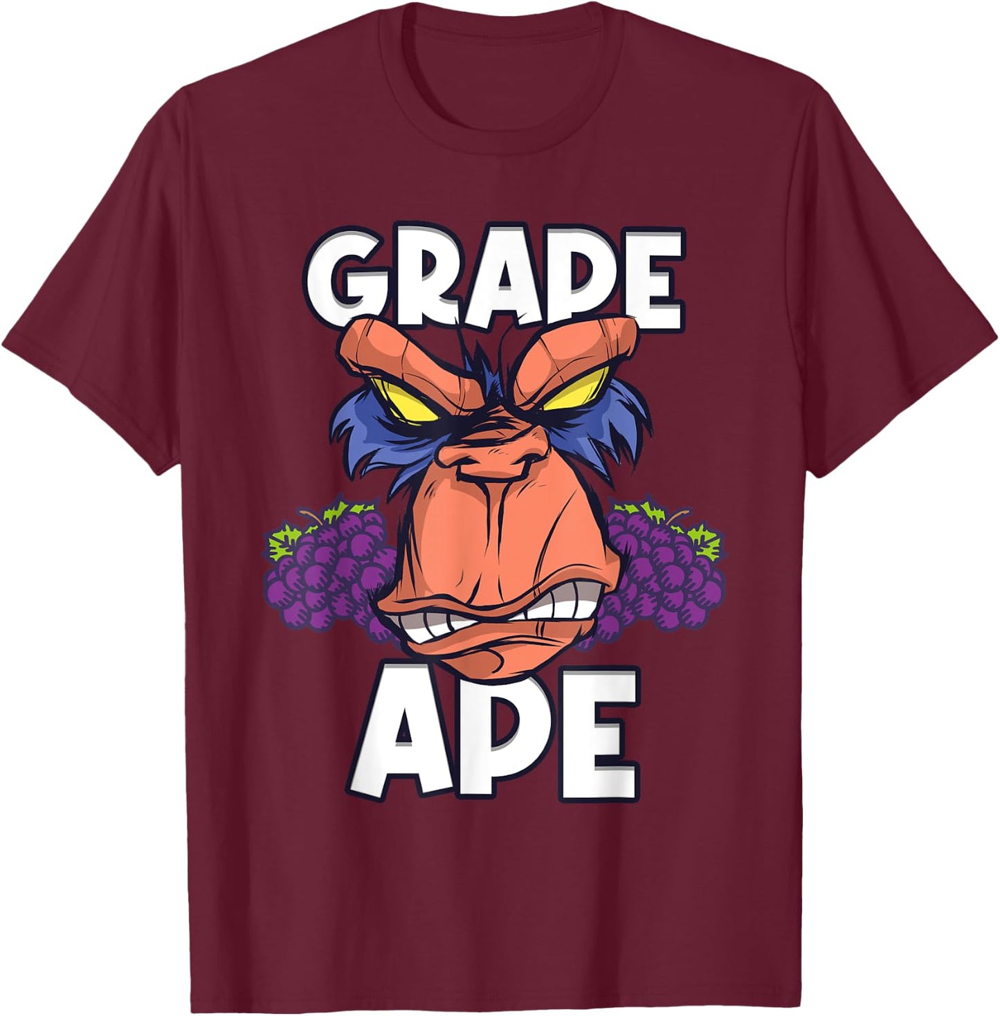 Grape Apes Grapes T-Shirt - T-Shirt | Maroon