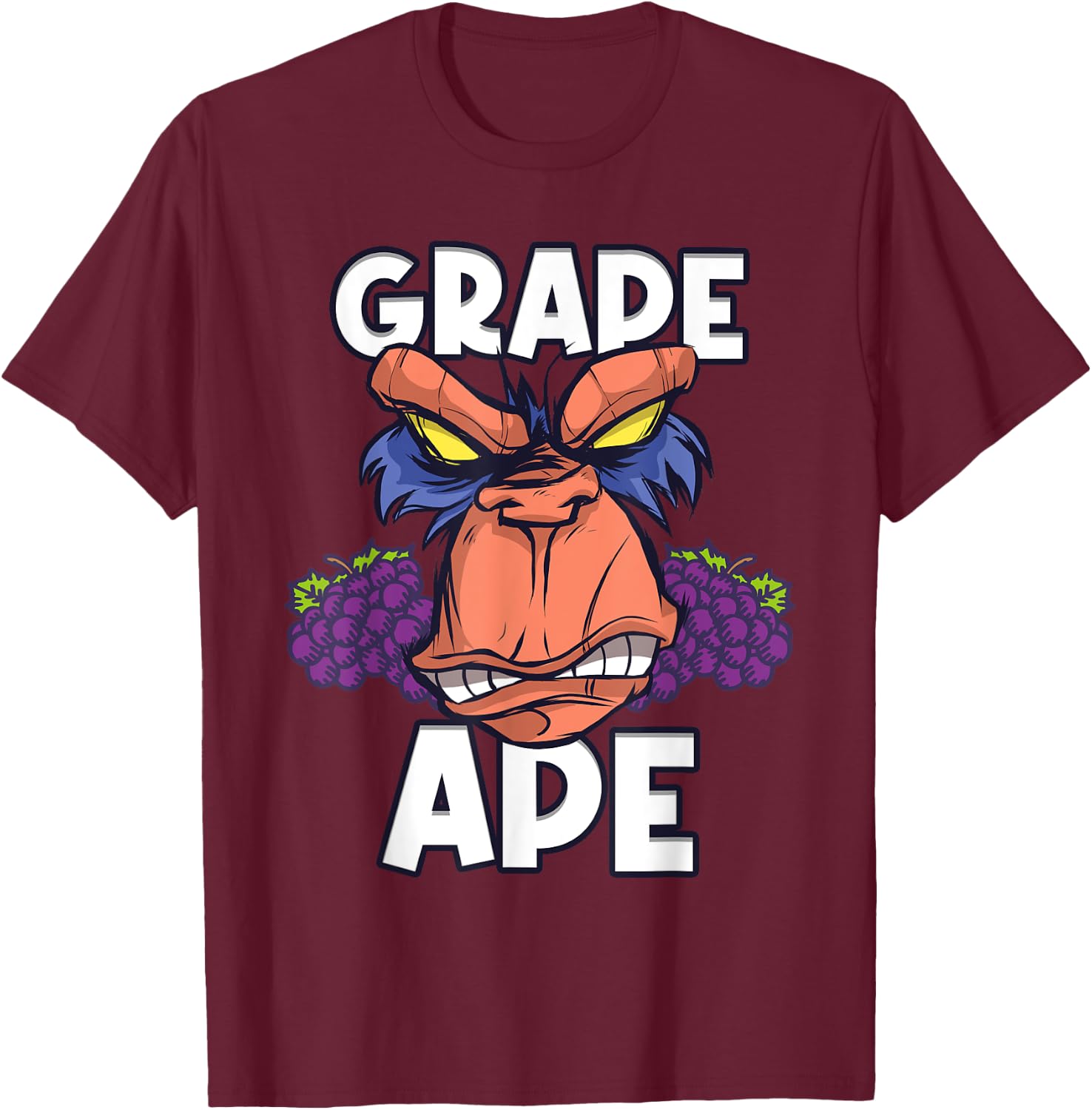 Grape Apes Grapes T-Shirt - T-Shirt | Maroon
