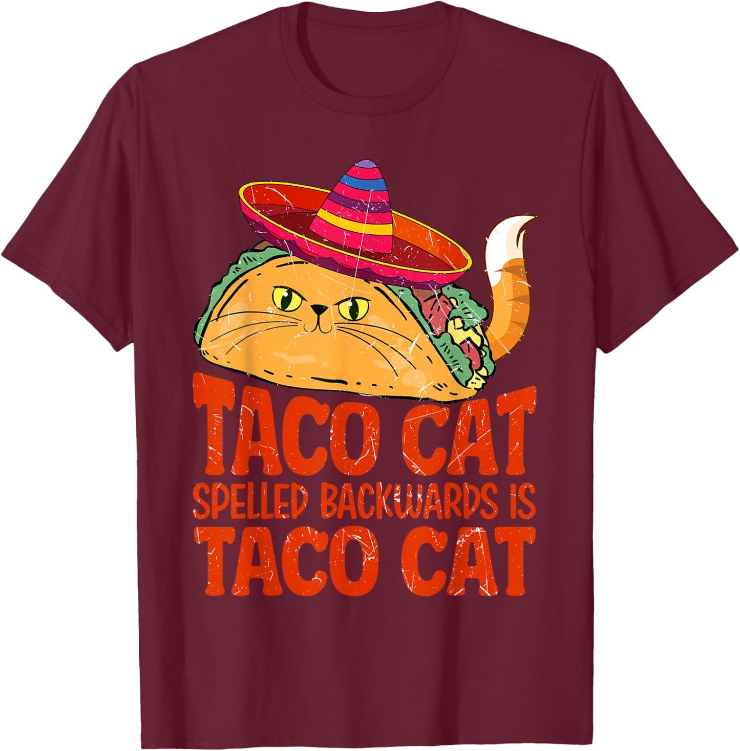 taco cat spelled backwards is taco cat Women T-Shirt - T-Shirt | Maroon