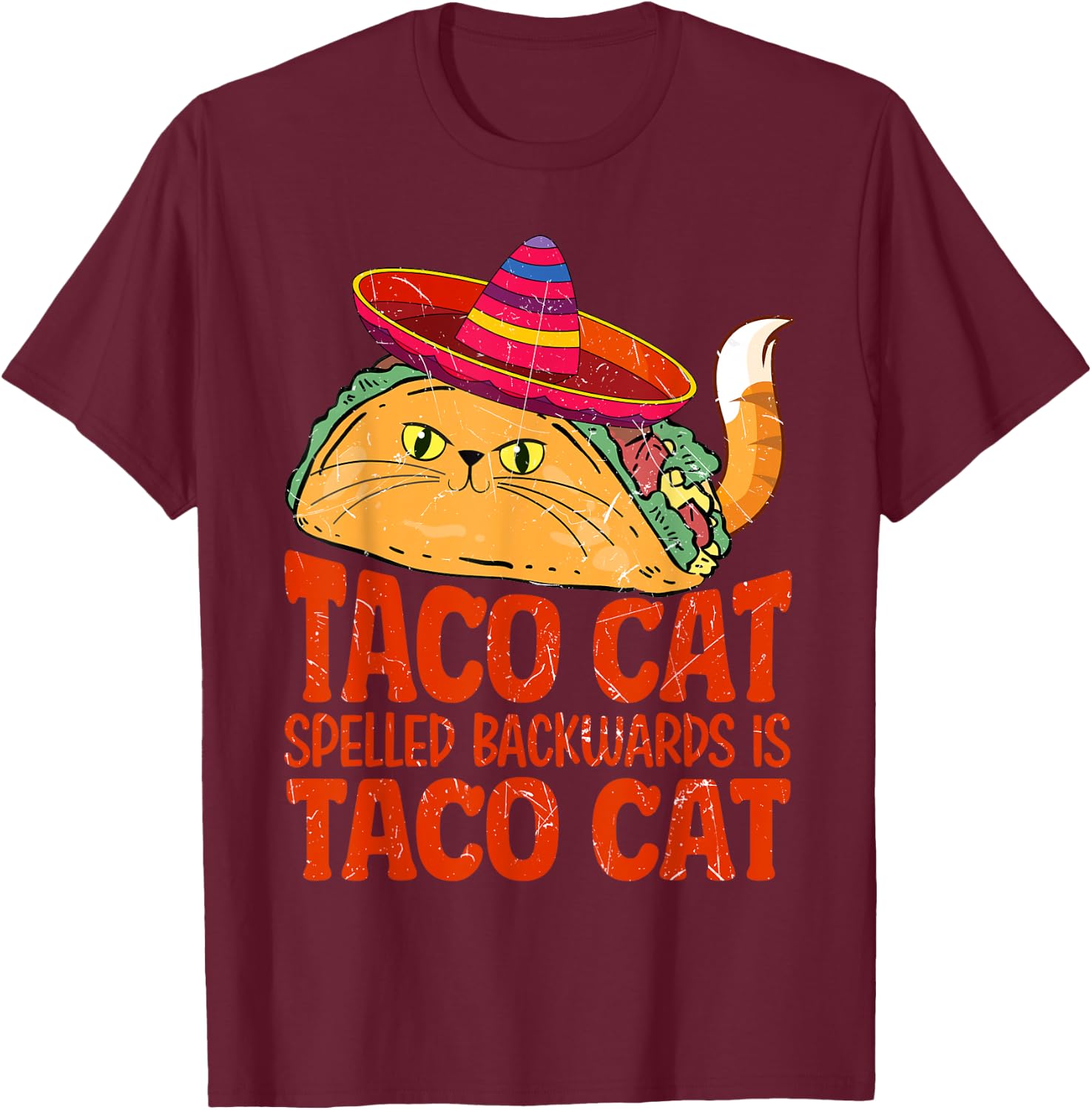 taco cat spelled backwards is taco cat Women T-Shirt - T-Shirt | Maroon