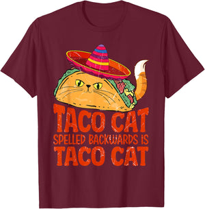 taco cat spelled backwards is taco cat Women T-Shirt - T-Shirt | Maroon
