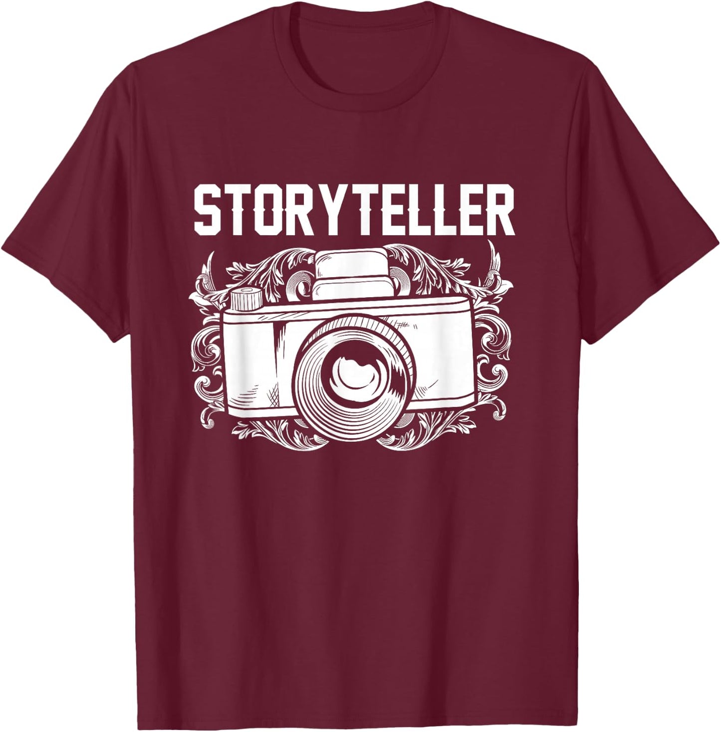 Photography Day - Camera Photographer Storyteller T-Shirt - T-Shirt | Maroon