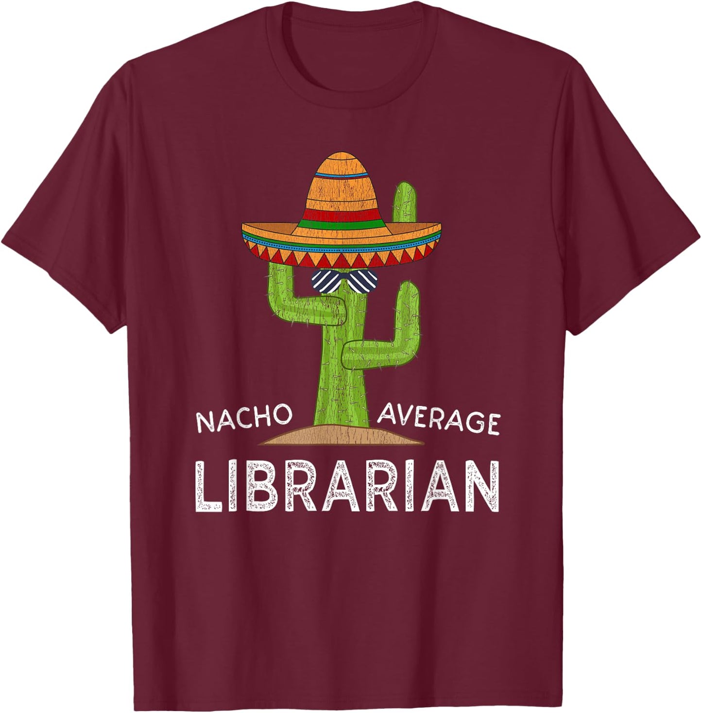 Cute Fun Library Worker Funny Librarian T-Shirt - T-Shirt | Maroon