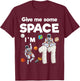Outer Space Astronaut Planets Eleven Year Old 11th Birthday T-Shirt - T-Shirt | Maroon