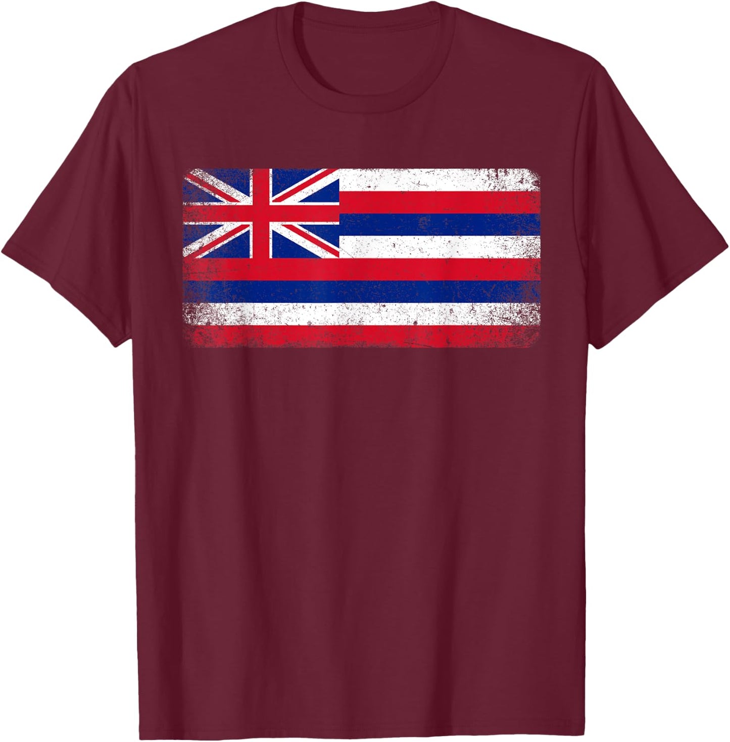 State of Hawaii Hawaiian Flag Retro Vintage Gift Men Women T-Shirt - T-Shirt | Maroon