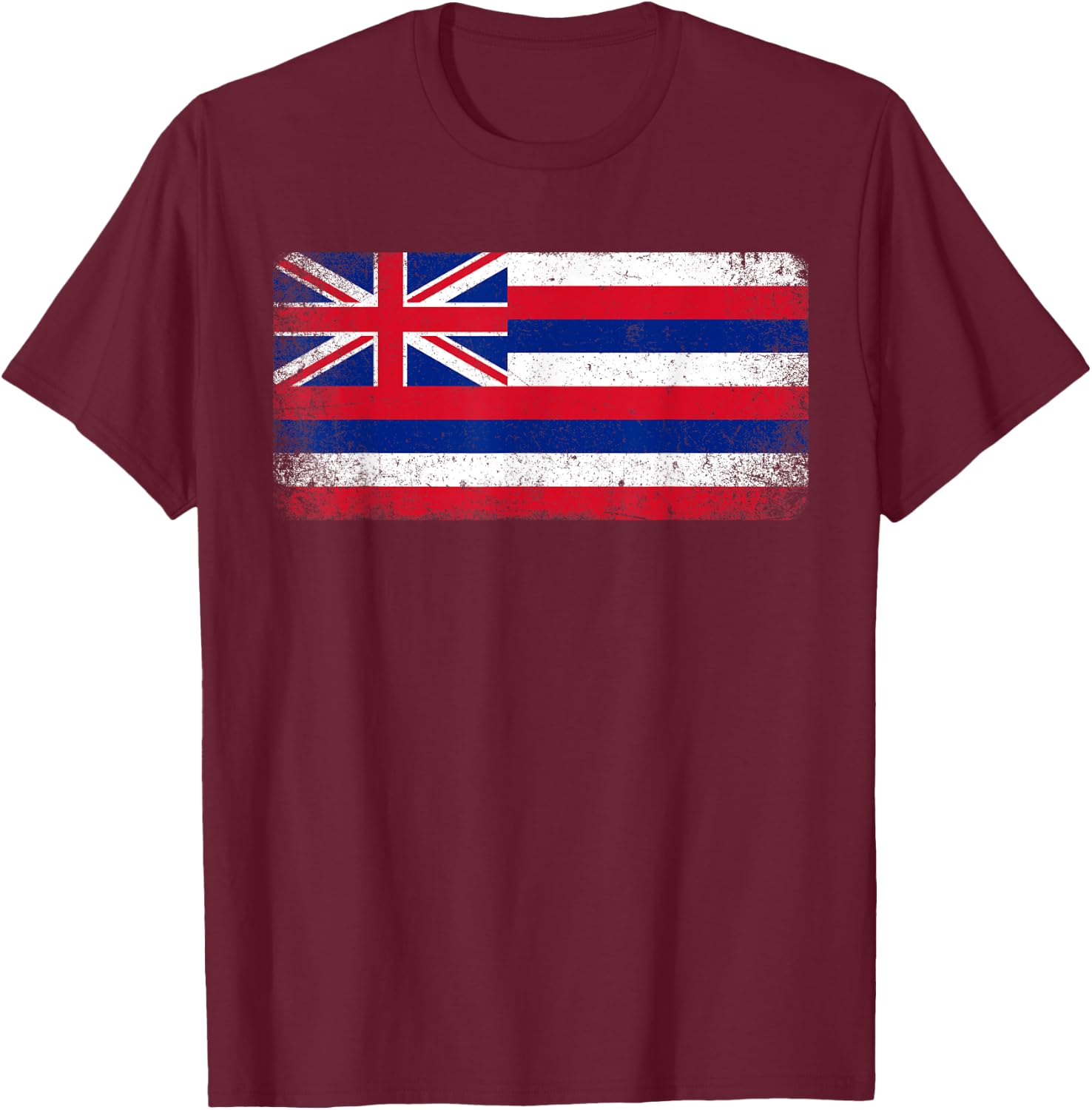 State of Hawaii Hawaiian Flag Retro Vintage Gift Men Women T-Shirt - T-Shirt | Maroon