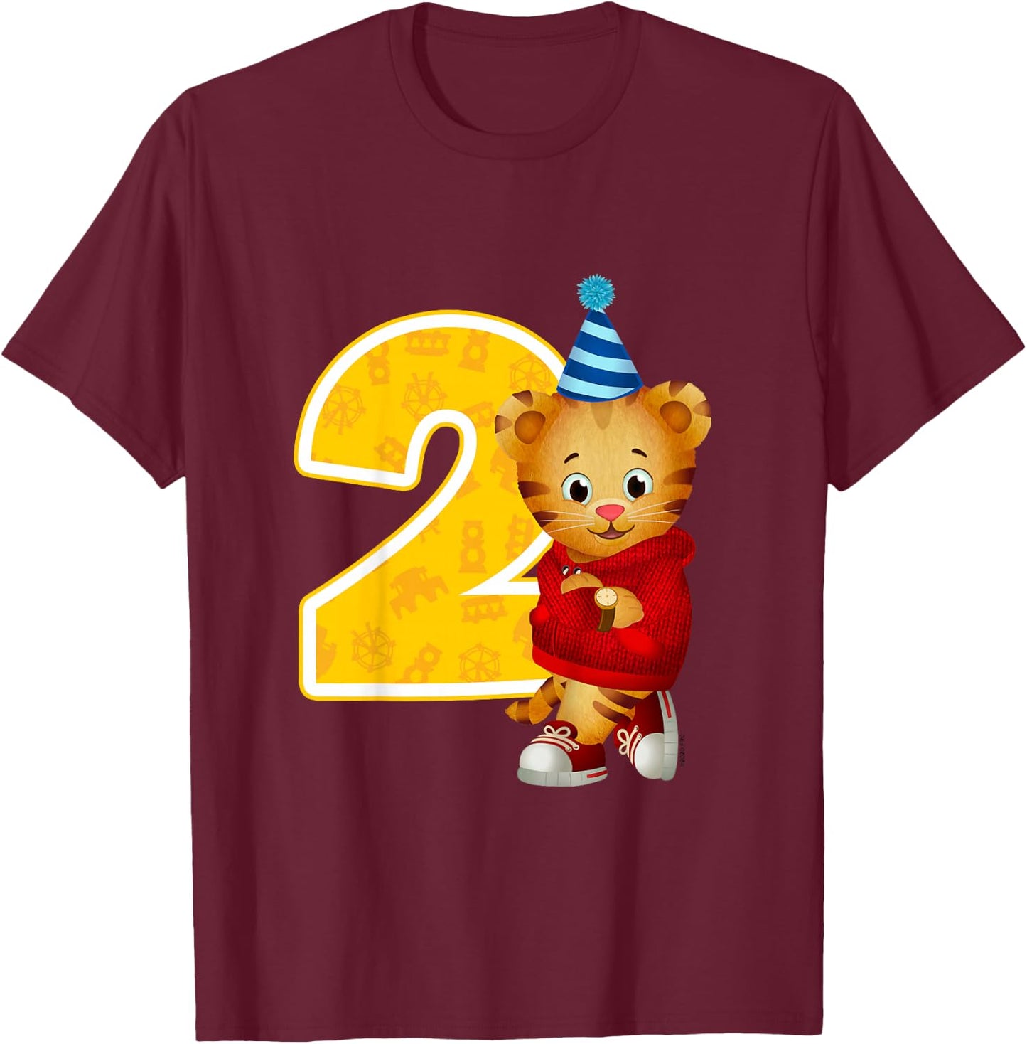 Daniel Tiger's Neighborhood: My 2nd Birthday T-Shirt - T-Shirt | Maroon