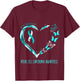 Renal Cell Carcinoma Awareness I'm Survivor Heart Ribbon T-Shirt - T-Shirt | Maroon