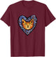 Orange Tiger Stripe Cat Tabby Men Women T-Shirt - T-Shirt | Maroon