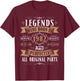 Legends Born in 1982 43rd Birthday 43 Years Old Bday Men T-Shirt - T-Shirt | Maroon