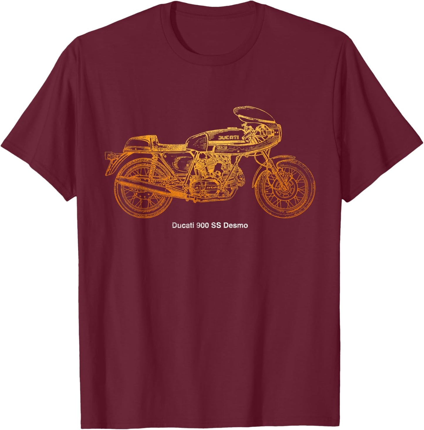 Vintage Classic Motorcycle 900 SS Desmo Shirt Automotive T-Shirt - T-Shirt | Maroon