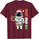 Merry Space-Mas Funny Christmas Santa Astronaut Spaceman T-Shirt - T-Shirt | Maroon