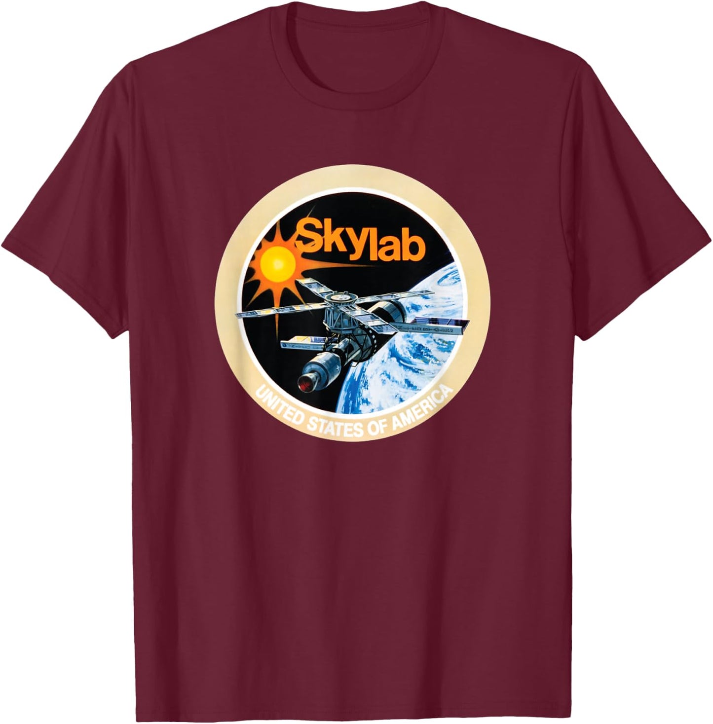NASA Skylab Space Program T-Shirt - T-Shirt | Maroon