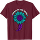 Choose To Keep Going Suicide Prevention Sunflower T-Shirt - T-Shirt | Maroon