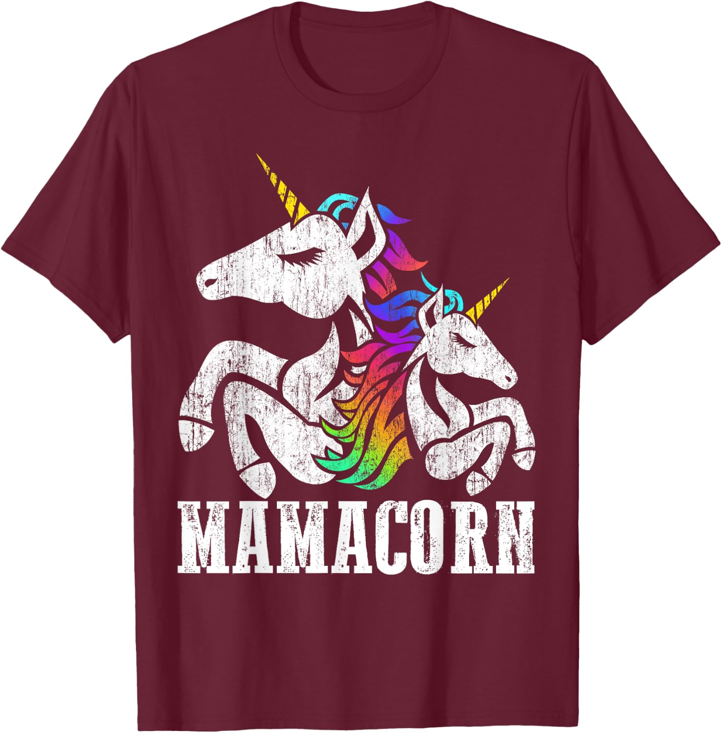 Mamacorn Unicorn Shirts Mothers Day Gift T-Shirt - T-Shirt | Maroon