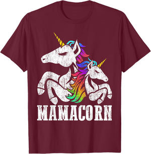 Mamacorn Unicorn Shirts Mothers Day Gift T-Shirt - T-Shirt | Maroon