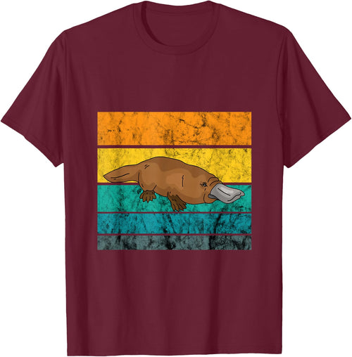 Platypus Duck Billed Retro Vintage Sunset Platypus Wildlife