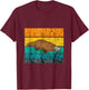 Platypus Duck Billed Retro Vintage Sunset Platypus Wildlife T-Shirt - T-Shirt | Maroon