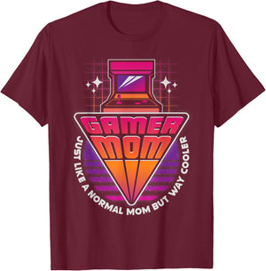Gamer Mom Mother's Day Arcade Video Game Gaming Mommy Mama T-Shirt - T-Shirt | Maroon