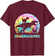 Grandmasaurus T Rex Dinosaur Grandma Saurus Tie Dye Vintage T-Shirt - T-Shirt | Maroon