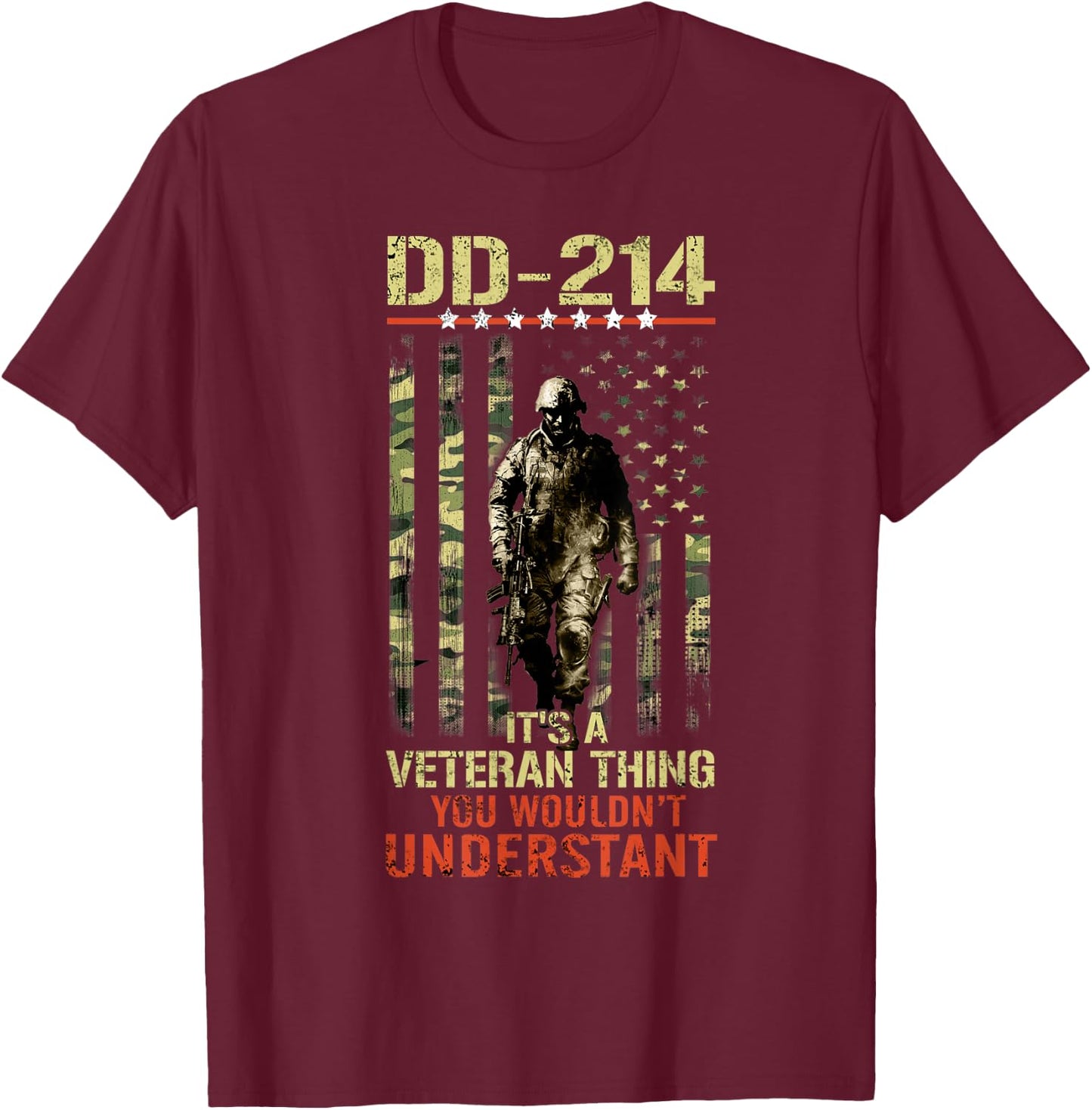 DD-214 It's A Veteran Thing You Wouldn't Understand T-Shirt - T-Shirt | Maroon