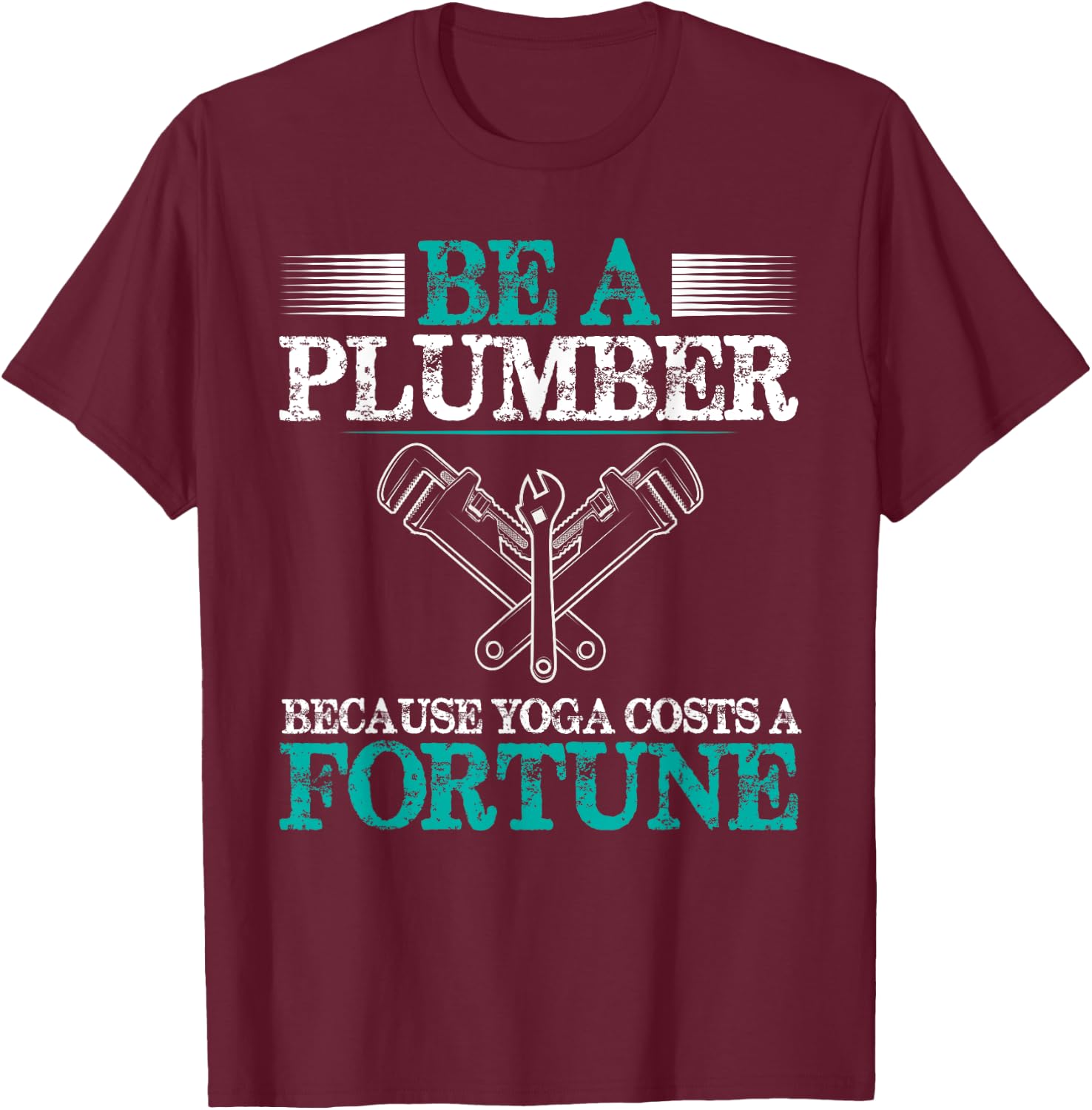 Funny Plumbing Graphic Design Plumber Dad Husband Men T-Shirt - T-Shirt | Maroon