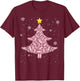 Funny Christmas Ballet Ballerina Dancer Pointe Shoes Tree T-Shirt - T-Shirt | Maroon