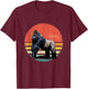 Gorilla Shirt Retro Style Animal Ape Primate Gorilla Lovers T-Shirt - T-Shirt | Maroon