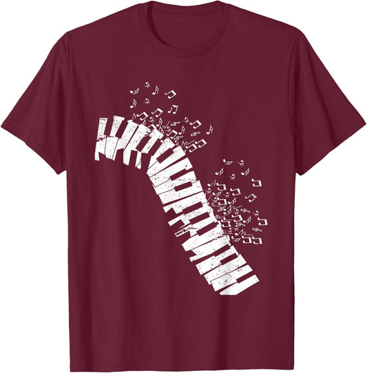 Music Sheet Music Piano T-Shirt - T-Shirt | Maroon