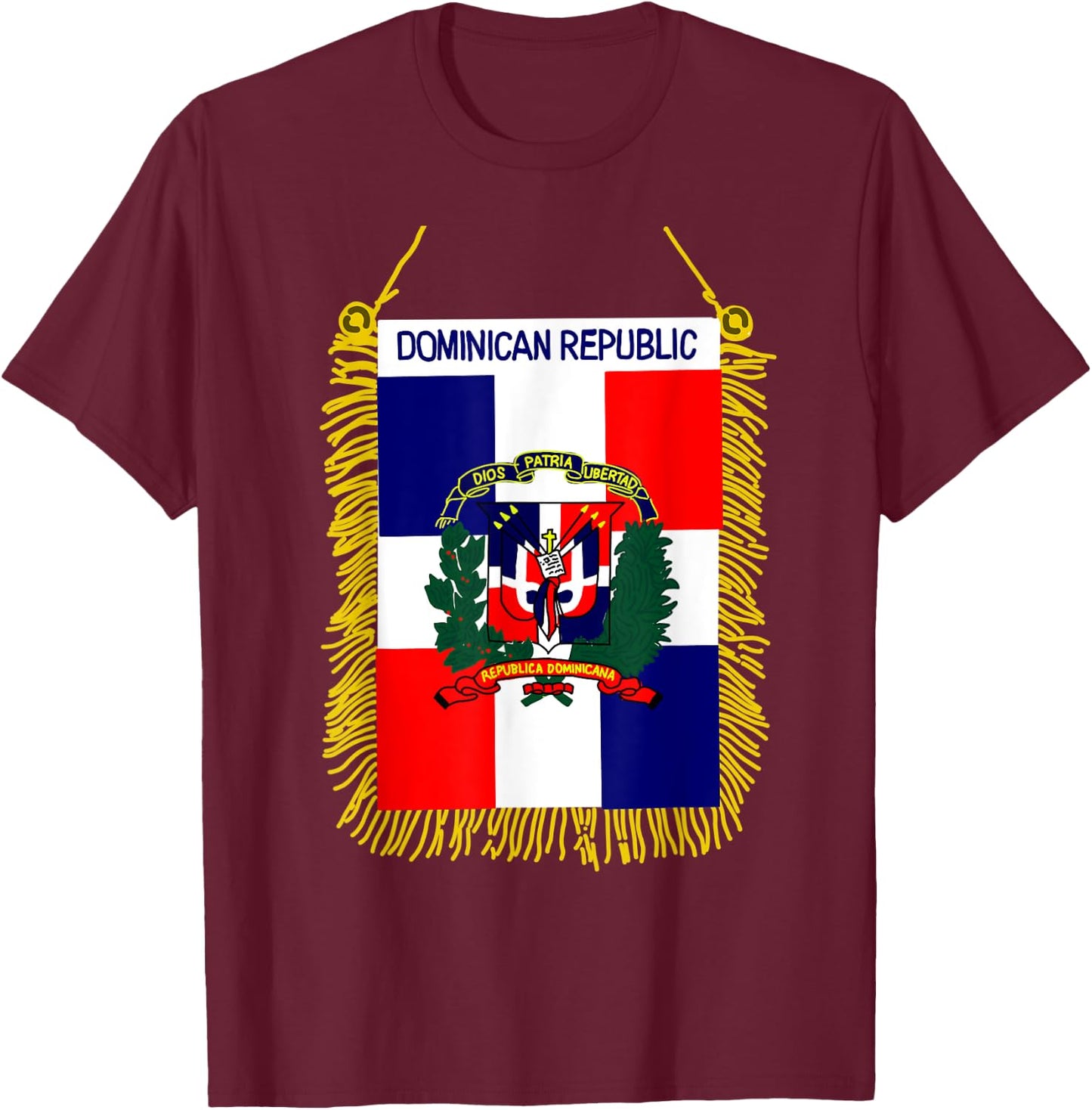 Dominican republic shirt Flag Santo Domingo heritage T-Shirt - T-Shirt | Maroon