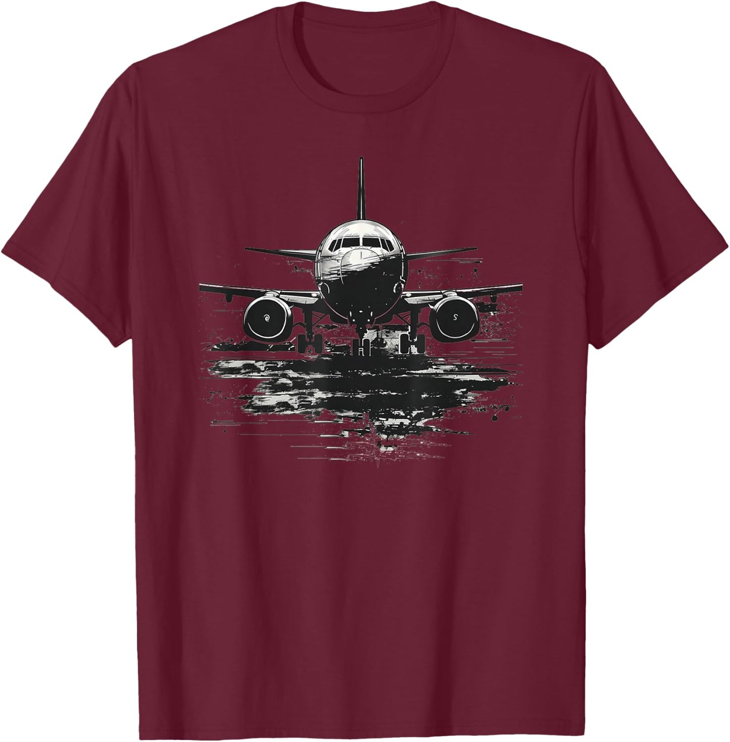 retro Vintage Commercial aircraft for Pilots and students T-Shirt - T-Shirt | Maroon