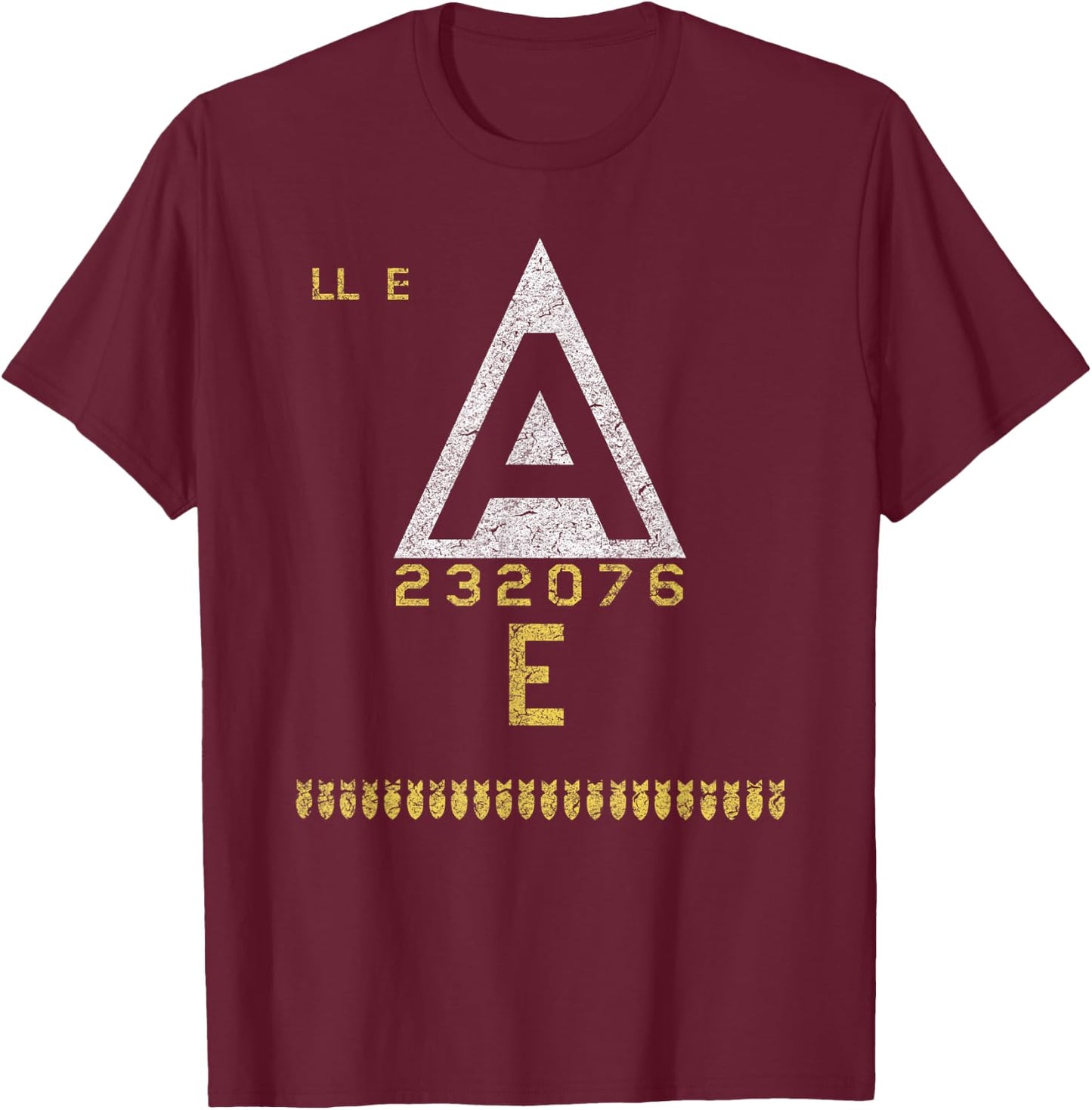 B-17 "Shoo Shoo Baby" WWII Bomber Aircraft Tail Art T-Shirt - T-Shirt | Maroon