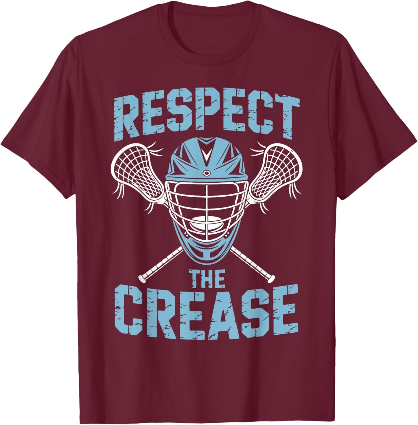 Lacrosse Goalie Crease Lax Goalkeeper T-Shirt - T-Shirt | Maroon