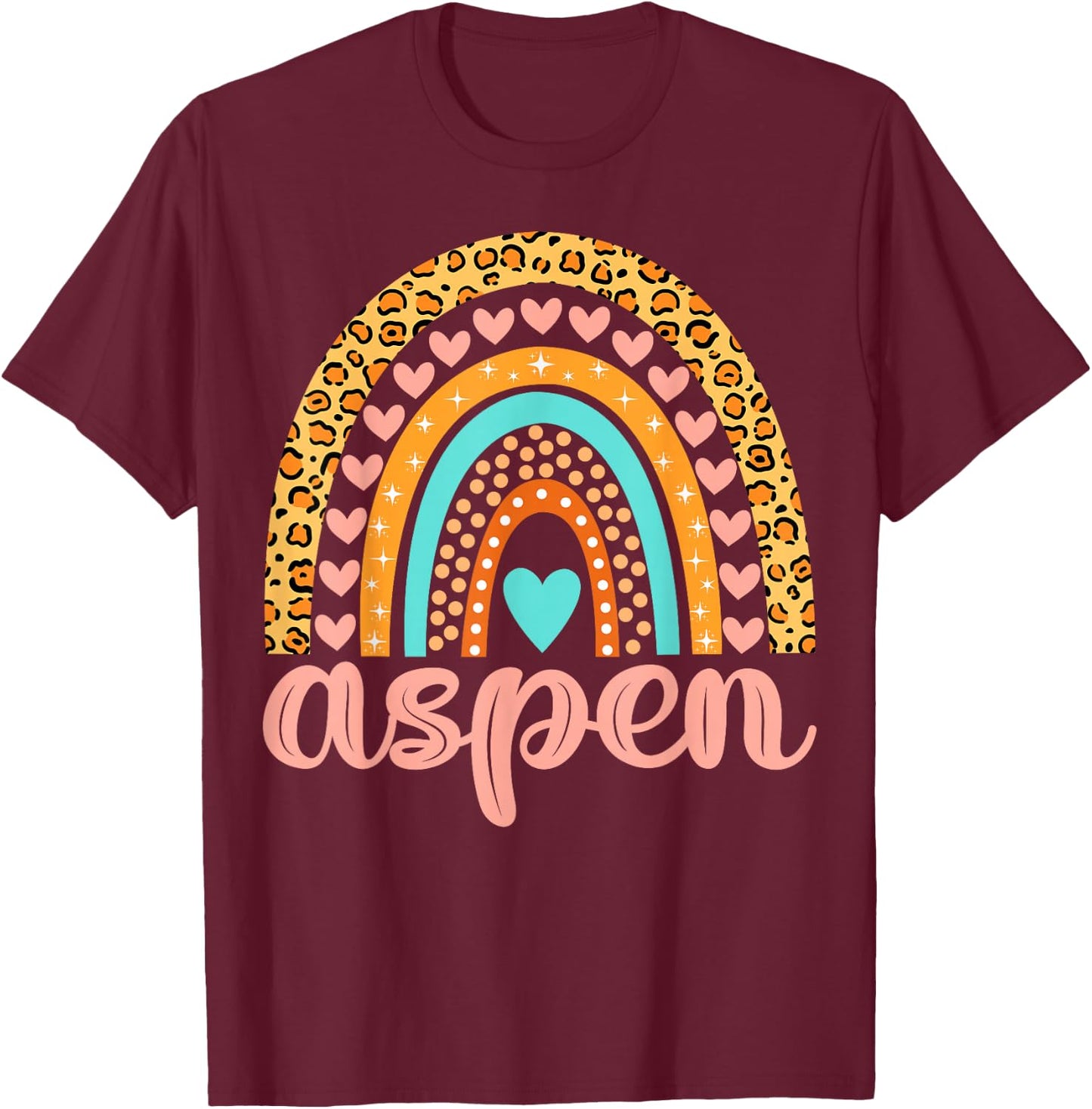 Aspen Name Shirts & Gifts Aspen Birthday Shirt Gift T-Shirt - T-Shirt | Maroon