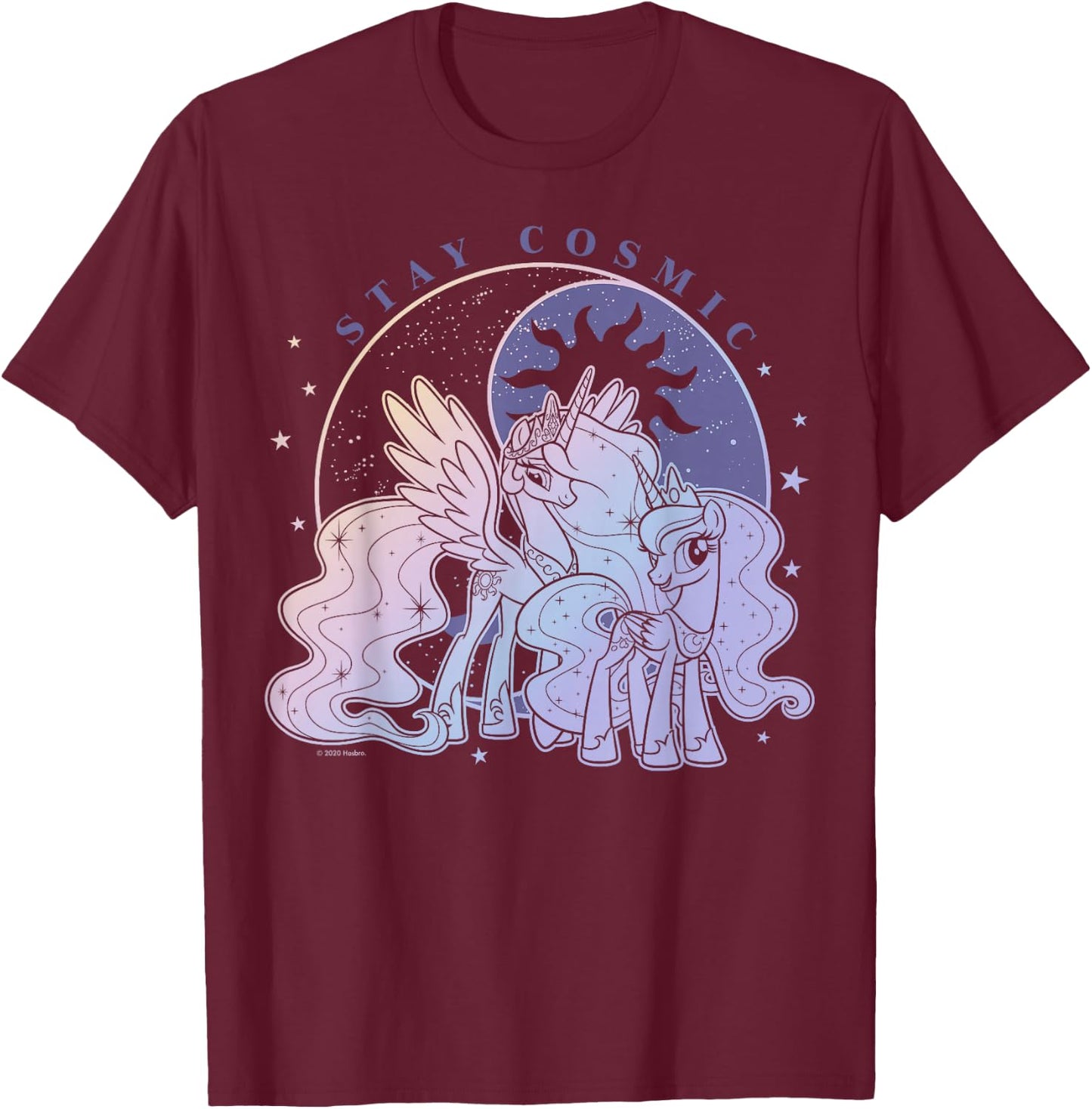 My Little Pony: Friendship is Magic Stay Cosmic Group Shot T-Shirt - T-Shirt | Maroon