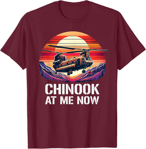 Vintage CH-47 Chinook Military Helicopter T-Shirt - T-Shirt | Maroon