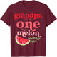 Grandpa of the One In A Melon Birthday Girl Watermelon First T-Shirt - T-Shirt | Maroon